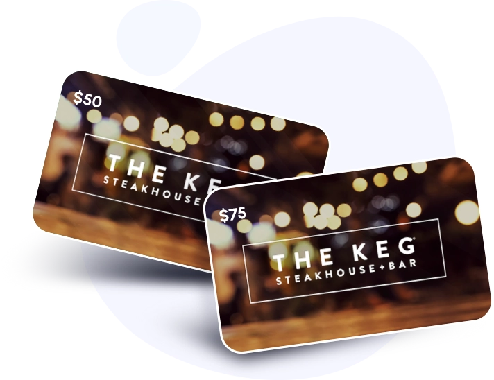 $50 THE KEG STEAKHOUSE Gift Card